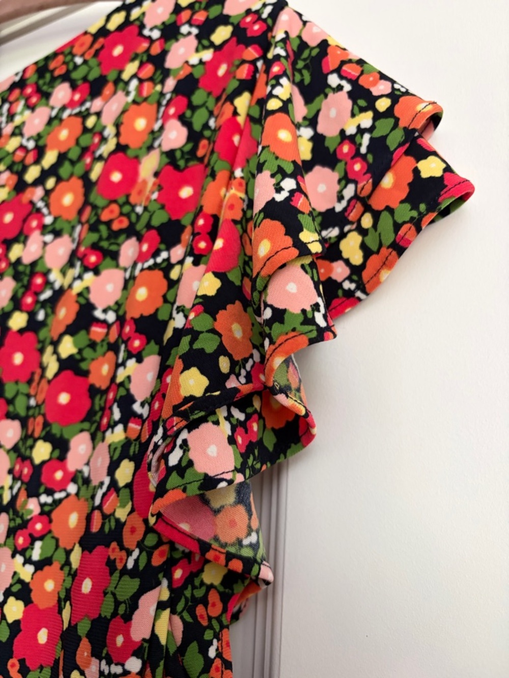 Tommy Hilfiger Feminine Floral Ruffle Hem Calico Dress Summer Work Sz 14 🌺HP🌺 - Picture 4 of 7
